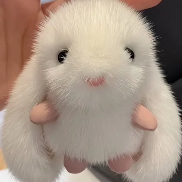 Accessories - Plush bunny bag charm.